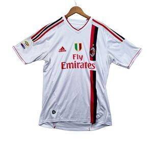 2011-2012 Adidas Authentic AC Milan Zlatan Ibrahimovic Away Kit Jersey Shirt L